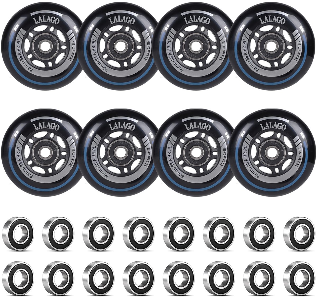snelshoppen inline skate wielen 80 mm 8 stuks 88a h rpu kogellagers abec 9 outdoor indoor rolschaatsen perfect voor avontuurlijke skaters