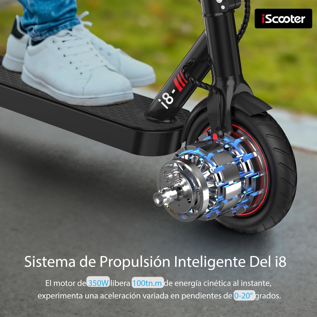 SnelShoppen - iScooter Elektrische Step Volwassenen 25 km/u, Inklapbaar, 187 WH Accu, 8,5 Inch, 120 kg Belastbaar, Dubbele Rem, 3 Snelheidsmodi Step kopen online