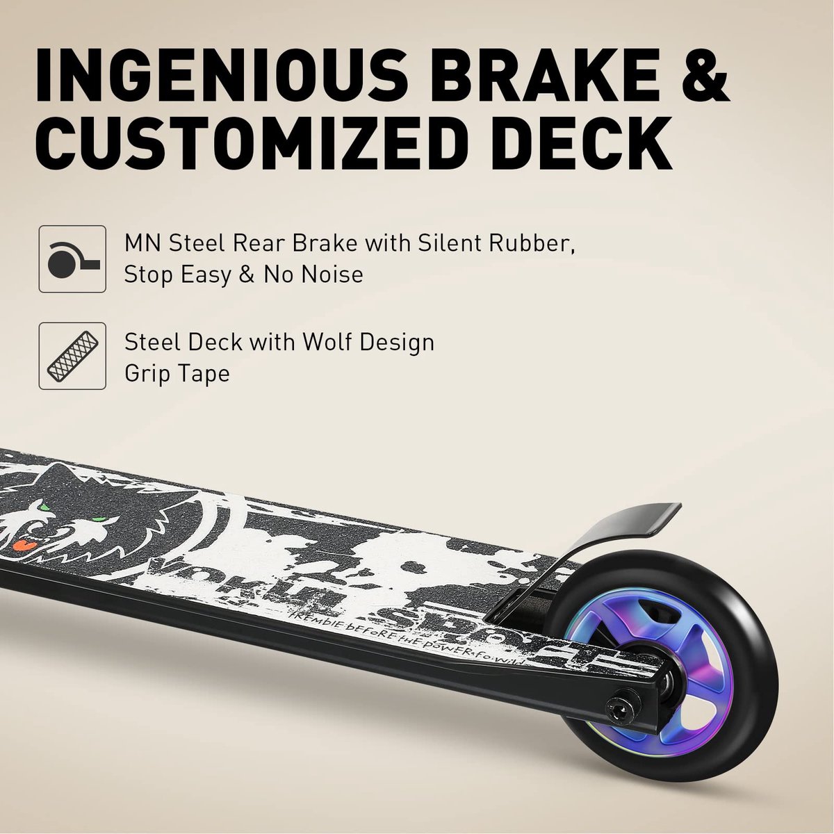 SnelShoppen - JOYCRUISE Stuntstep - Pro Trick Scooter voor Kinderen en Tieners (6+), Freestyle Kickscooter met 360° Draaistuur, Duurzaam Aluminium Dec Step kopen online