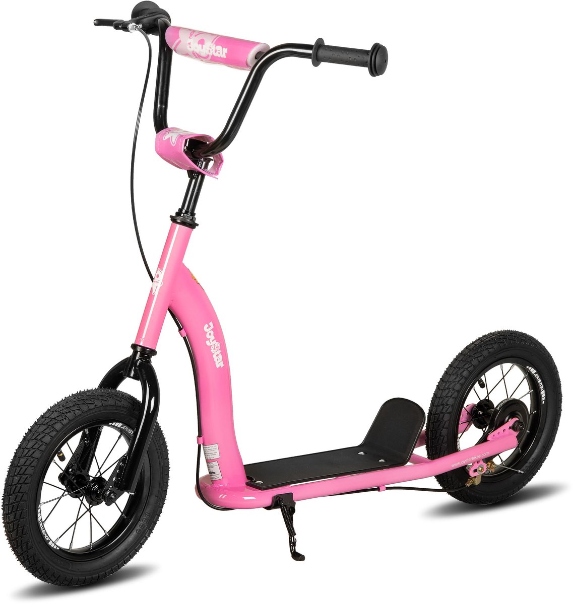 snelshoppen joystar kick scooter voor kinderen vanaf 5 jaar lichte kinderstep met verstelbaar stuur en 12 inch opblaasbare wielen roze step met