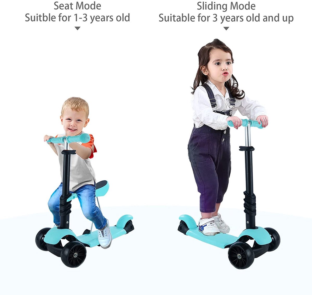SnelShoppen - Kinderstep met LED-verlichting, hoogte verstelbare step voor kinderen, afneembare zitting, ideaal voor jongens en meisjes, perfect voor Step kopen online