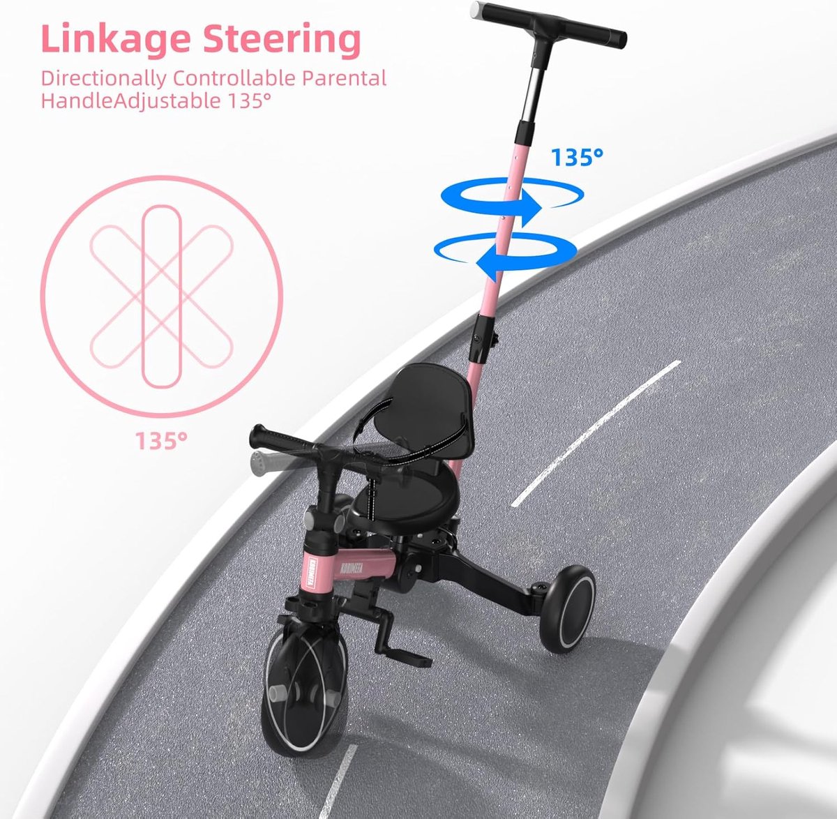 snelshoppen kleurige toddler fiets trike voor peuters roze duurzaam materiaal veiligheidsgrepen perfect voor buiten spelen en avonturen gesch