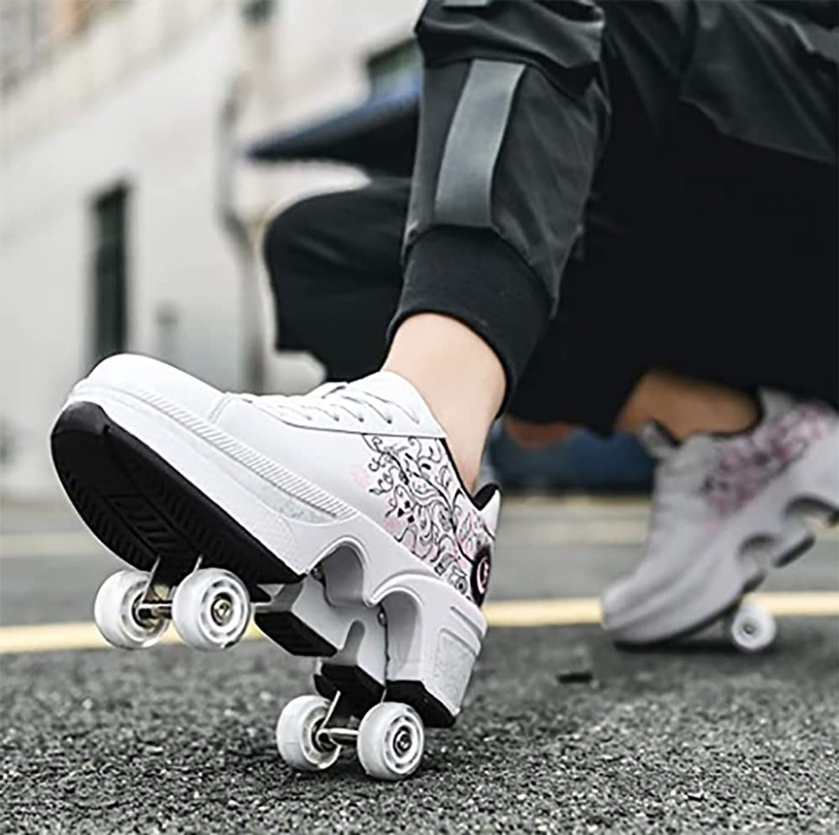 snelshoppen ldrfse rolschaatsen met wieltjes sport sneakers voor kinderen en vrouwen skateboard schoenen ideaal voor feesten en buitensport meis