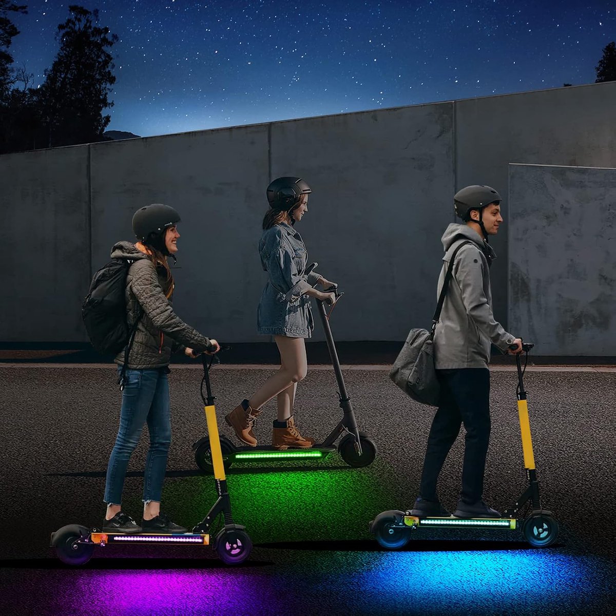 snelshoppen led strip licht waterdichte opvouwbare verlichting voor elektrische scooter en skateboard buiten decoratie voor xiaomi m365 rgb kleu
