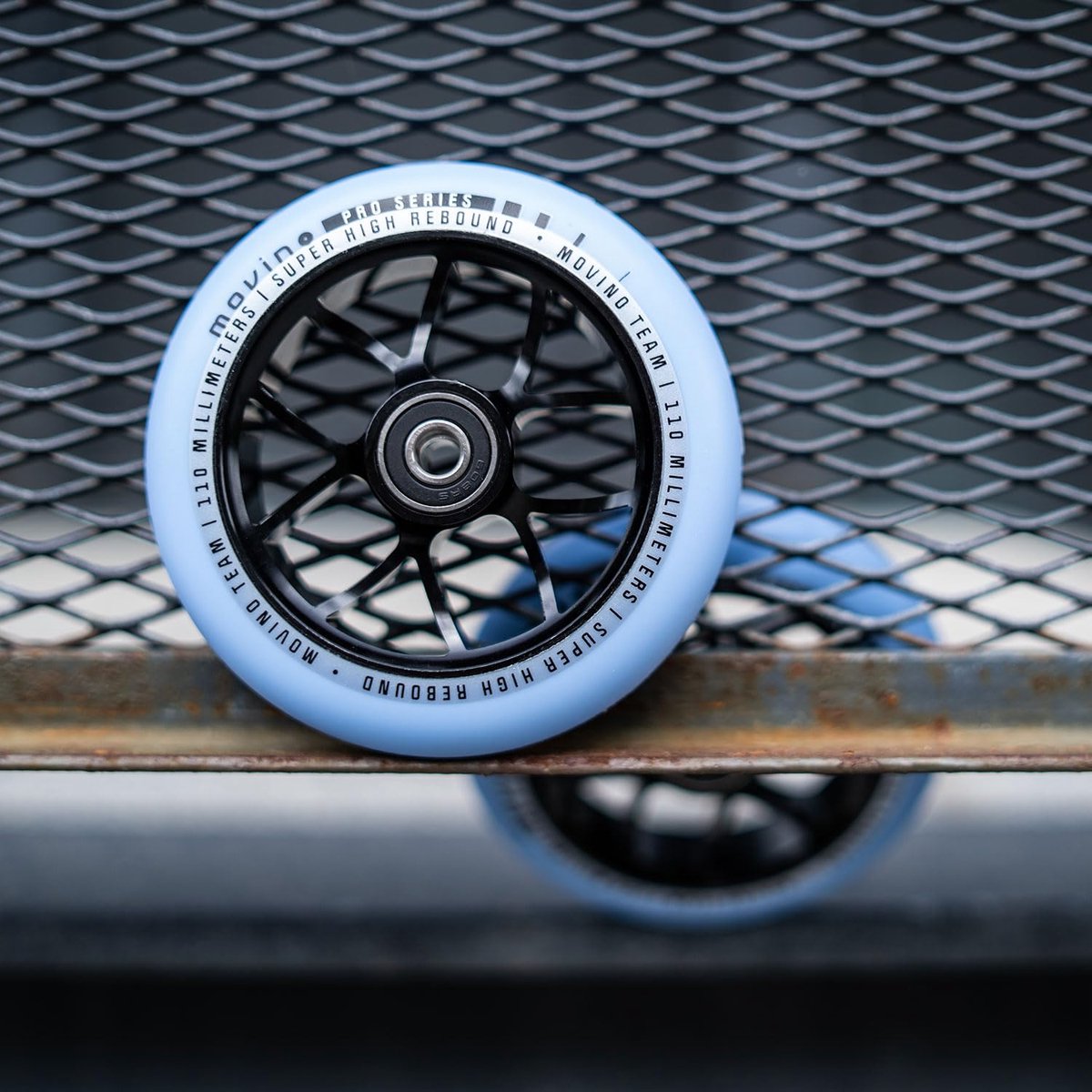 SnelShoppen - Movino Team Pro Spoked 2 Vervangende Wielen voor Stuntstep, 2 Stuks, 110 mm, Aluminium en Polyurethaan, Super High Rebound, Blauw, 100 k Step kopen online