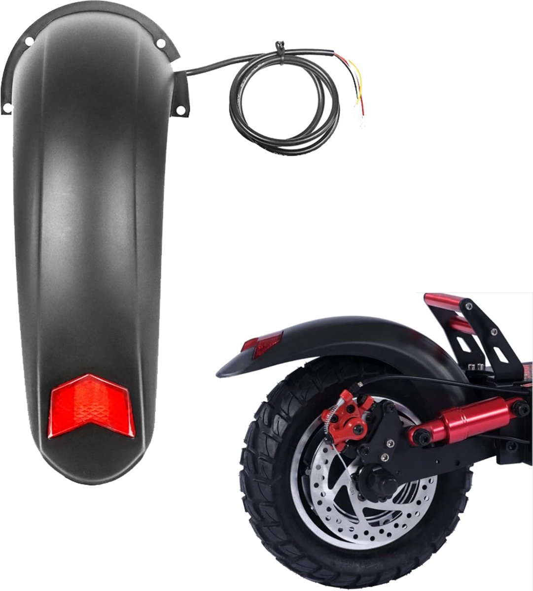 snelshoppen mudguard achterlicht voor 10 inch elektrische scooter vervangingsaccessoires sterk en duurzaam plastic eenvoudige installatie perf