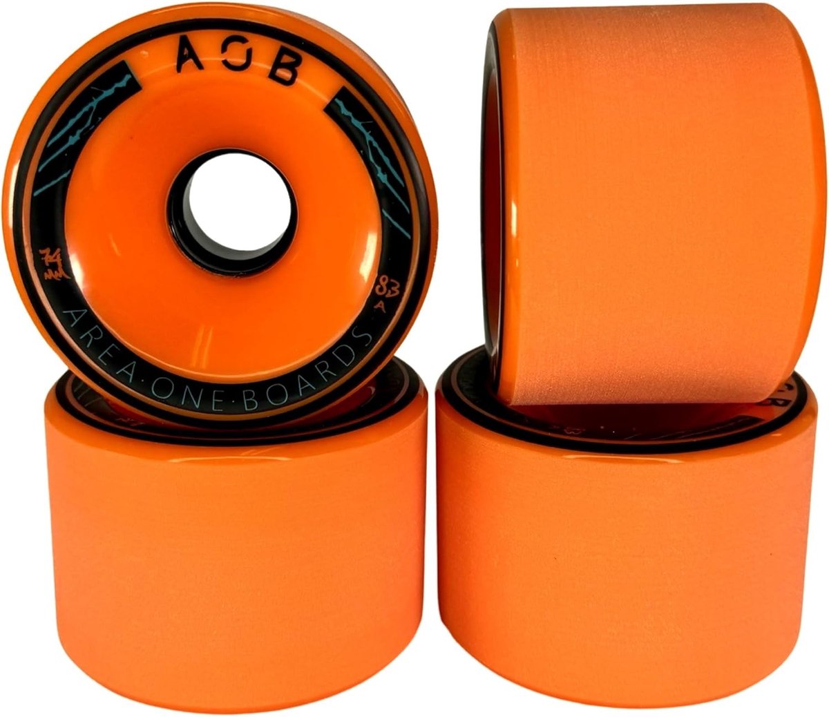 SnelShoppen - Premium Longboard/Cruiser Wielen Set 4 Stuks 74x52mm 83A Oranje - Perfect voor Soepele Ritervaring Skateonderdeel kopen online