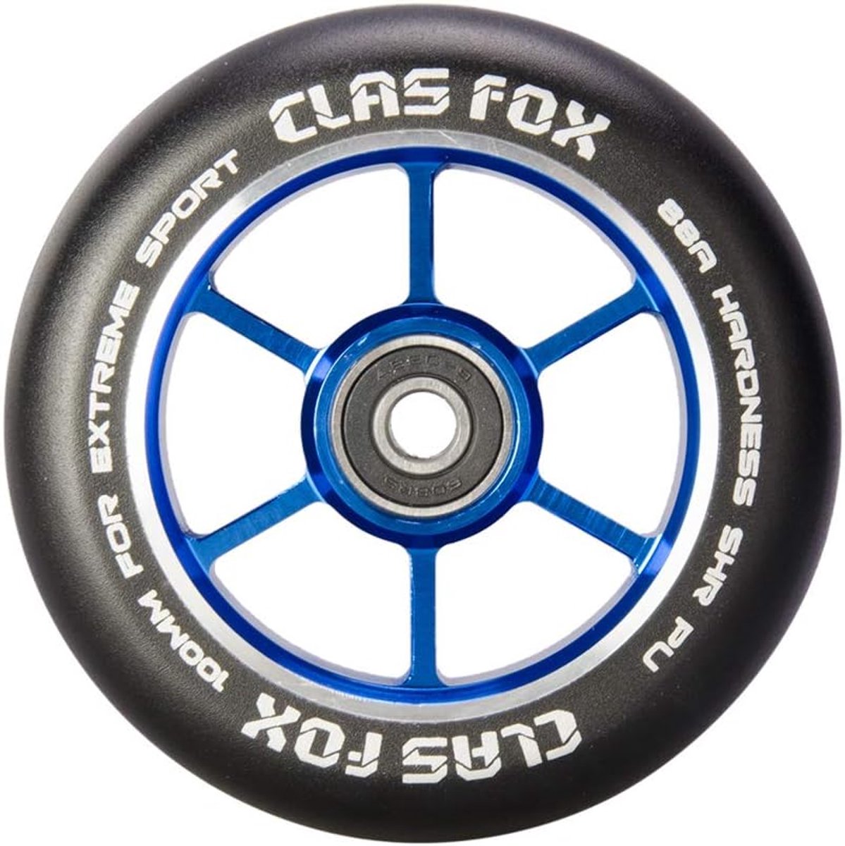 SnelShoppen - Pro Stunt Scooter Wielen 100mm met ABEC-9 Lagers - CNC Metaal Core - 2 Stuks - Zwart-Blauw - Voor Stunt Scooters, Skateparken en Freesty Step kopen online