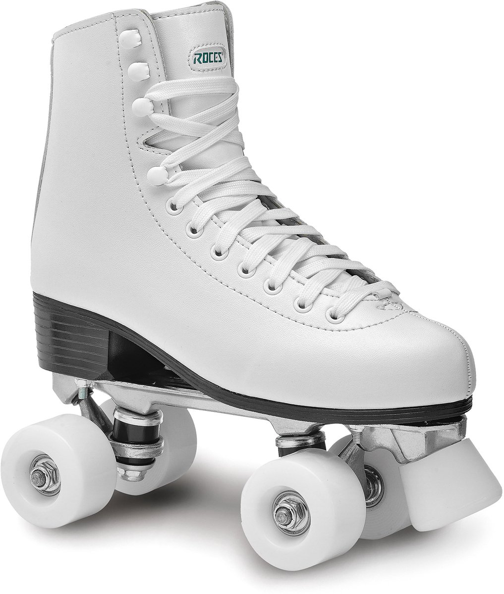 SnelShoppen - Roces RC2 Classic Rolschaatsen voor Volwassenen Uniseks - Elegant, Duurzaam Synthetisch Leer, Wit of Zwart, Kunst-Ijsschaatslook, Perfec Rolschaatsen kopen online