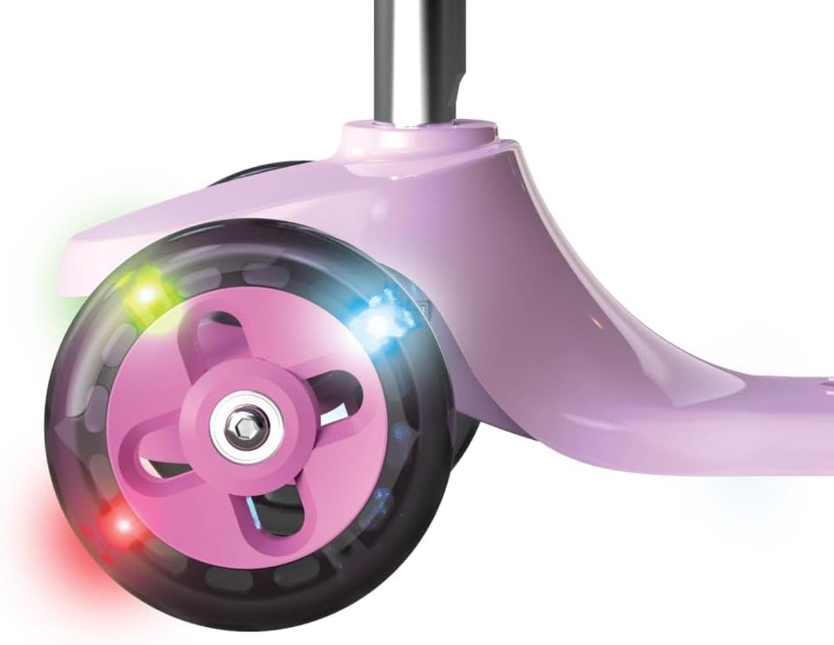 SnelShoppen - Rollie Kinderscooter Pastel Blauw met Verlichte Wielen - 2-in-1 Opvouwbare Loopfiets en Scooter voor Kinderen - Veilig en Leuk voor Buit Step kopen online