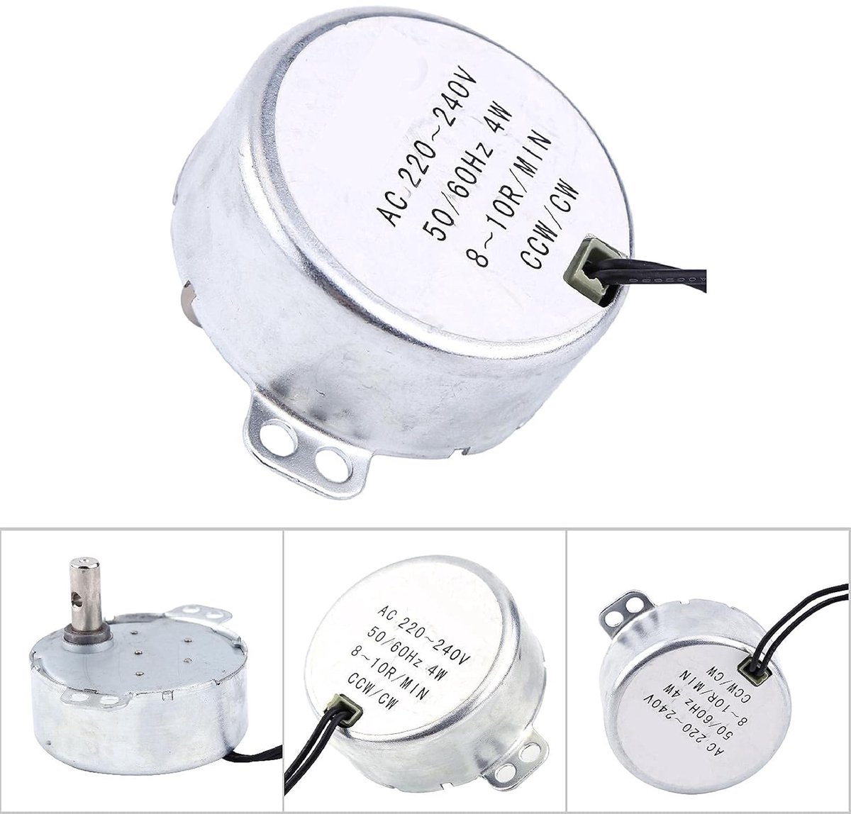 SnelShoppen - Rotabele Synchronmotor 220-240V AC 4W Synchronous Motor 50/60Hz CCW/CW Elektrische Motor 8-10RPM met Hoog Koppel en Laag Geluid Speelgoedaccuvoertuig kopen online