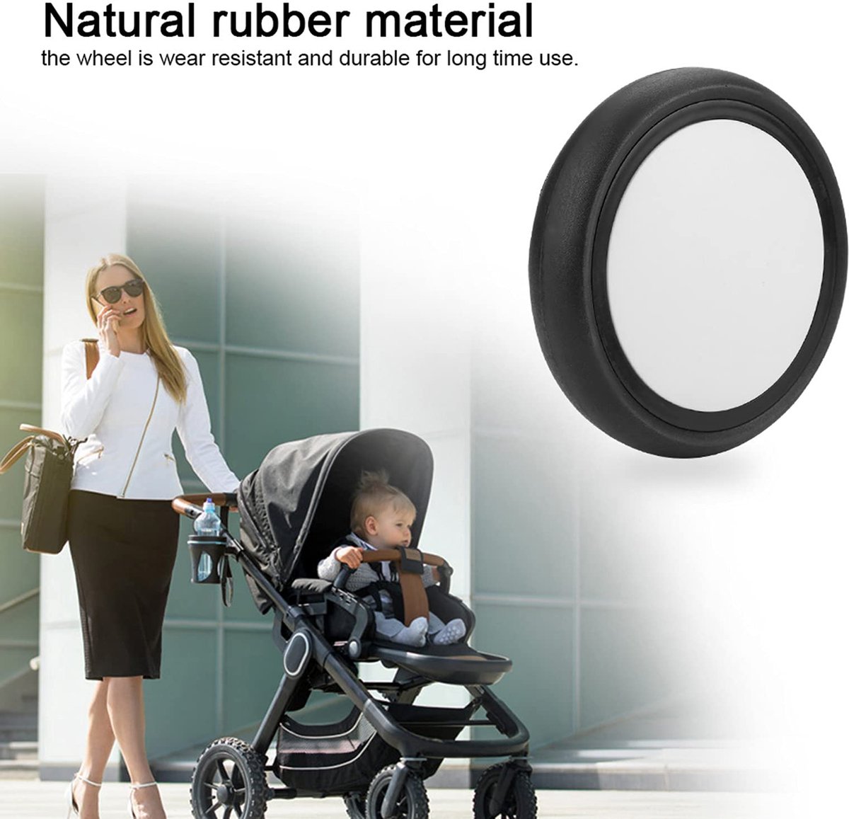 snelshoppen rubberwielen voor kinderwagen reservewielen voor universele kinderwagens achterwielen voor yoyo yoya kinderwagens 1 paar duurzaa