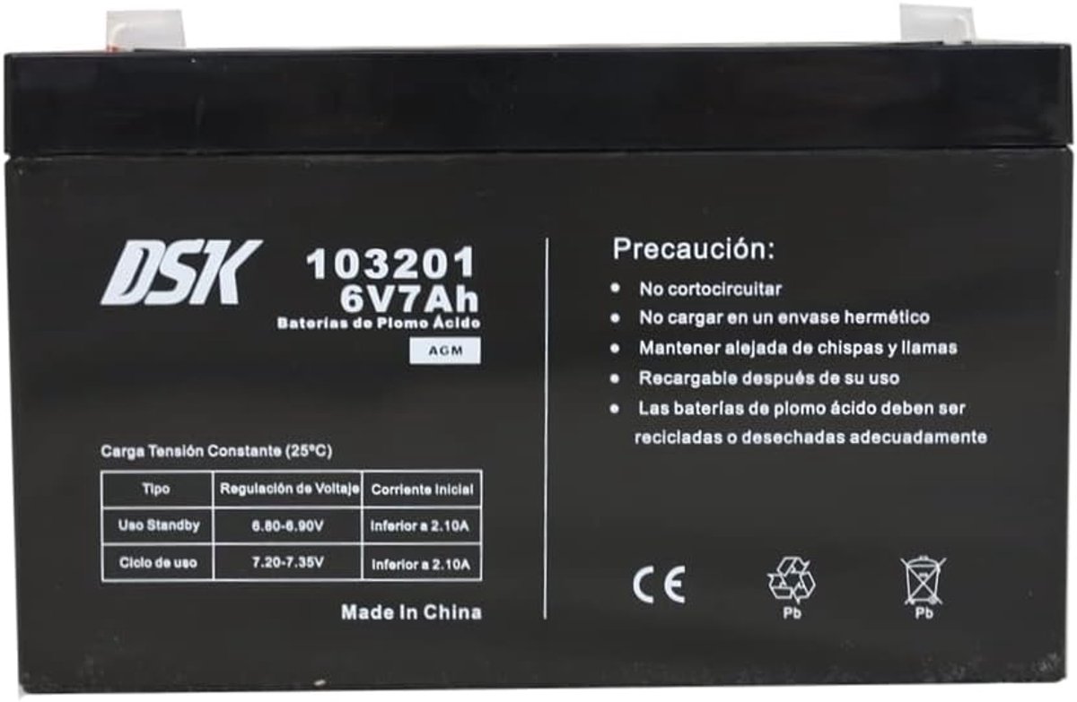 SnelShoppen - Sealed 6V AGM Accu 7Ah - Ideaal voor Kinderen's Auto's, Elektrische Motoren, Scooters, Alarmsystemen en Elektrische Speelgoed Speelgoedaccuvoertuig kopen online