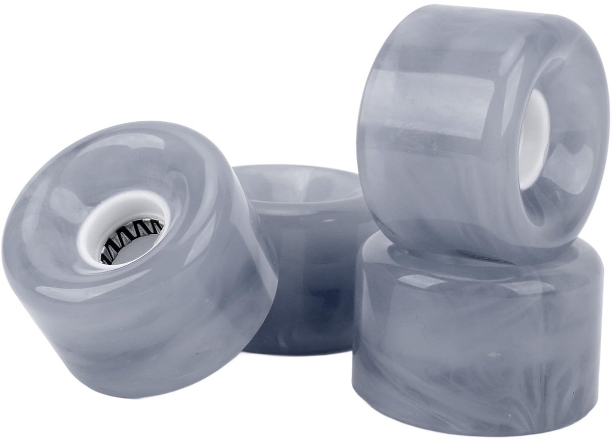 snelshoppen skateboardwielen 52 mm 78a met hoge rebound en lagers snel glijden perfect voor tricks en cruisen 4 stuks in grijs