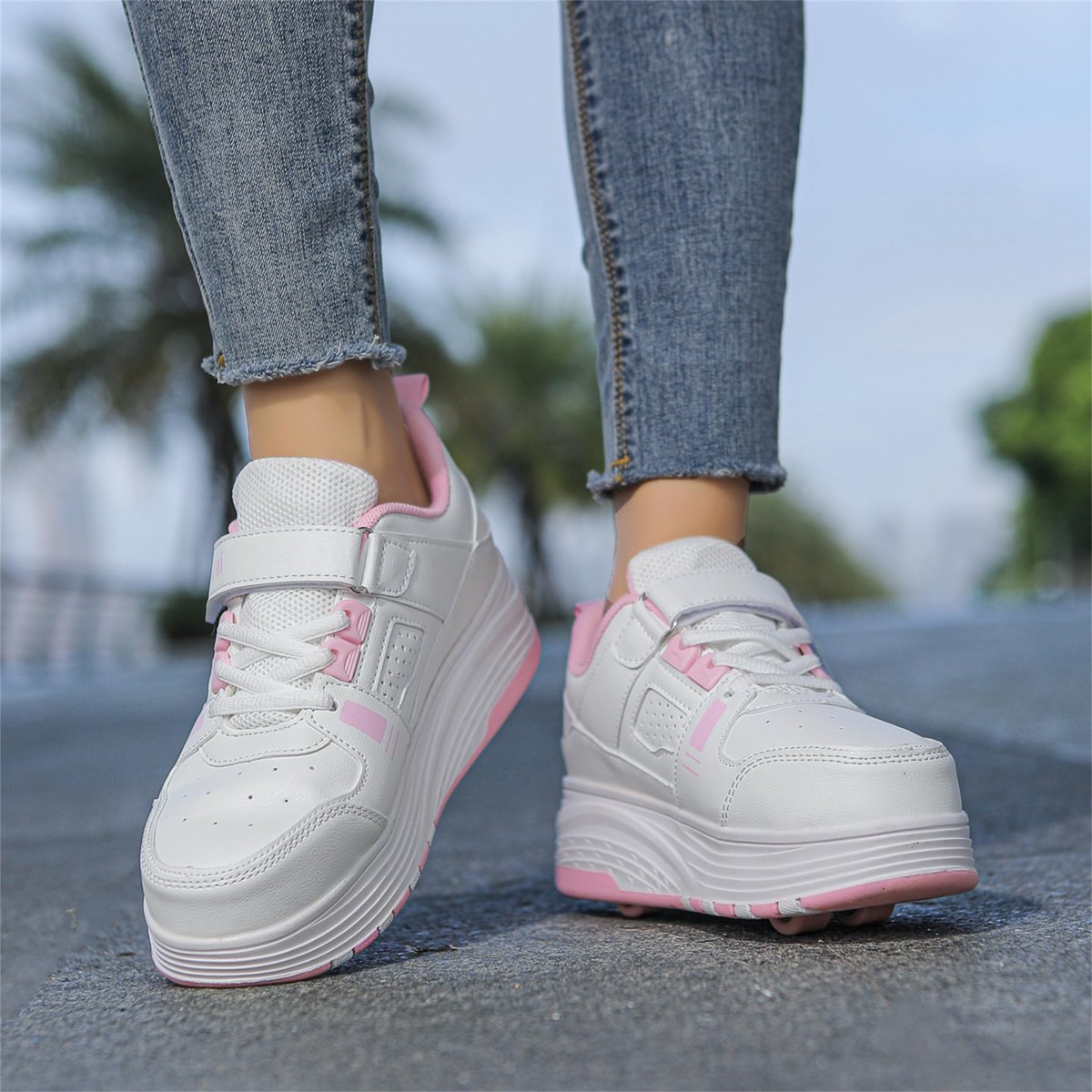 snelshoppen skridsko schoenen met wieltjes voor kinderen 2 in 1 rolschaatsen voor jongens en meisjes outdoor gym schoenen met 4 wielen perfect