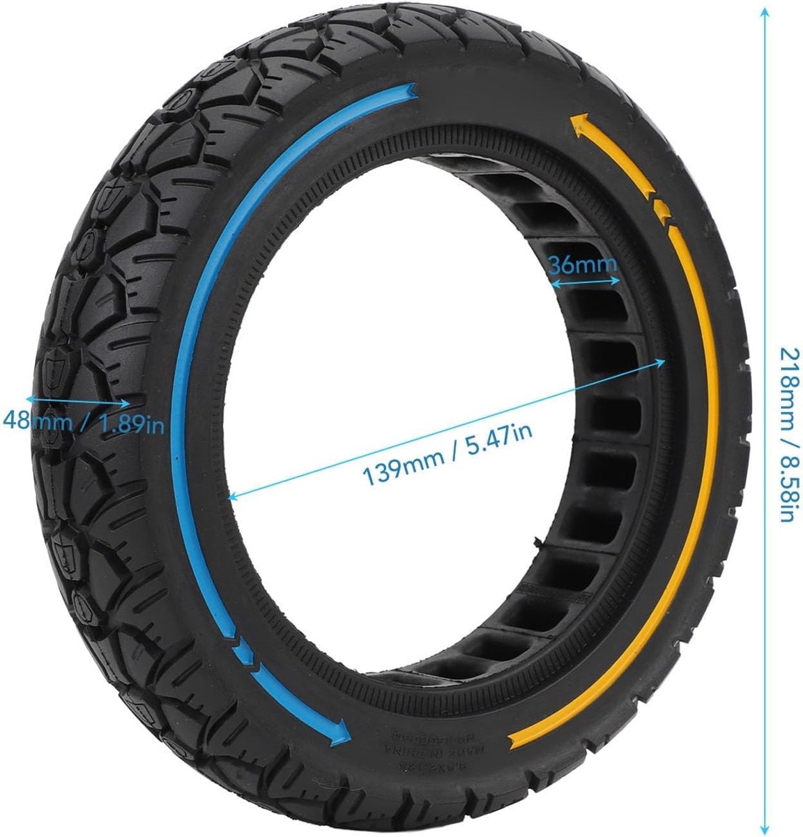 SnelShoppen - Solid Rubber Elektrische Scooterbanden - Rubber Anti-slip voor M365 - 230x50 Inflatabele Banden - Onderhoudsvrij en Duurzaam Buitenspeelvoertuigaccessoire kopen online