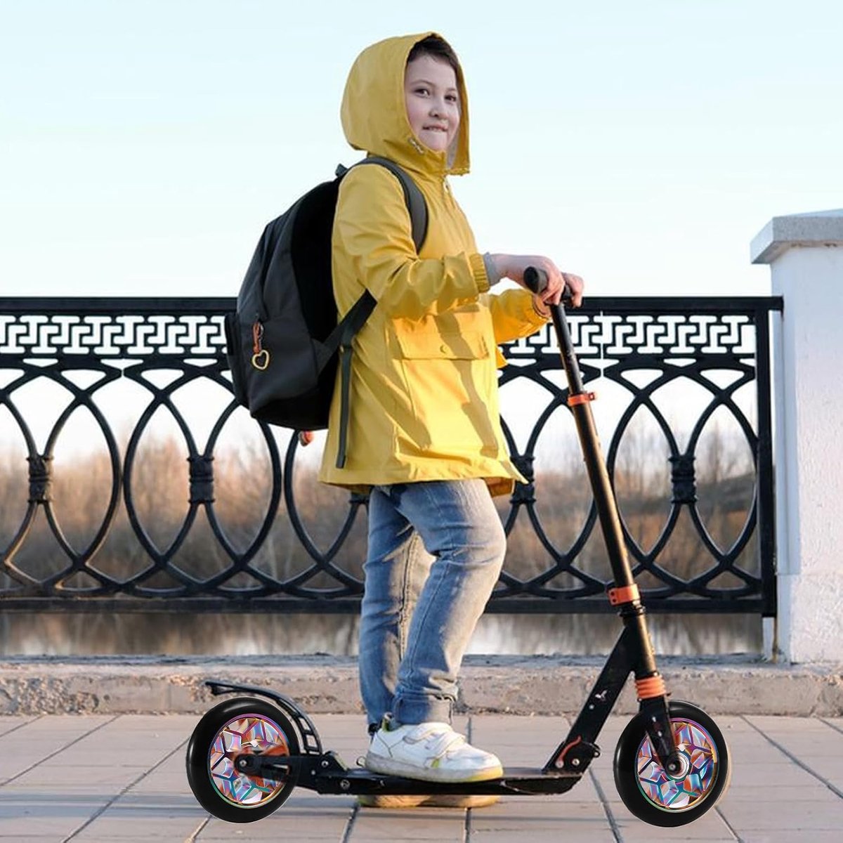 SnelShoppen - Stunt Scooter Wielen 110 mm, Set van 2 met ABEC-9 Lagers, Duurzaam PVC, Geschikt voor Alle Scooters met 110 mm Wielen Step kopen online