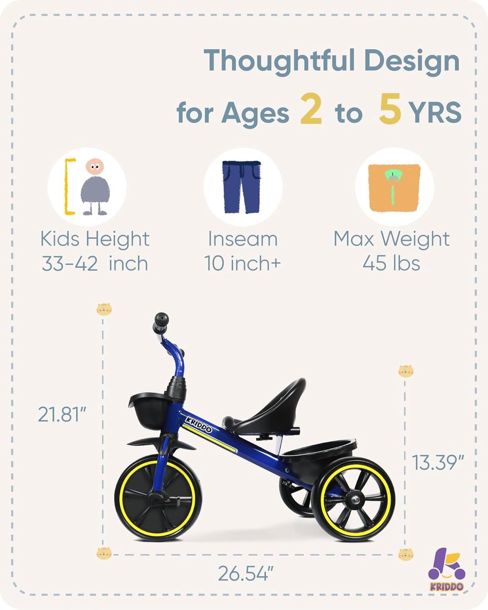SnelShoppen - Trike voor Kinderen 2-4 Jaar, Blauw, Stabiele Driewieler, Ontwikkelt Coördinatie en Stuurvaardigheden, Ideaal voor Buiten Spelen en Avon Driewieler kopen online