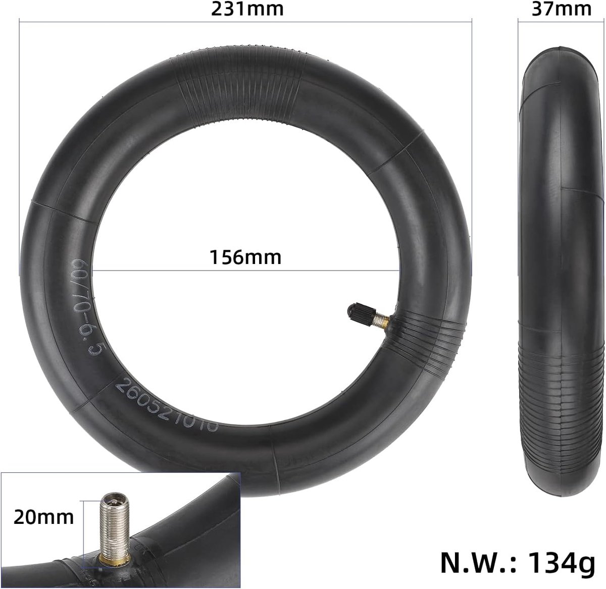 snelshoppen tubeless tubes voor elektrische scooter dikke rubber banden schokabsorberende off road binnenbanden 60 70 6 5 set van 1 voor ninebot