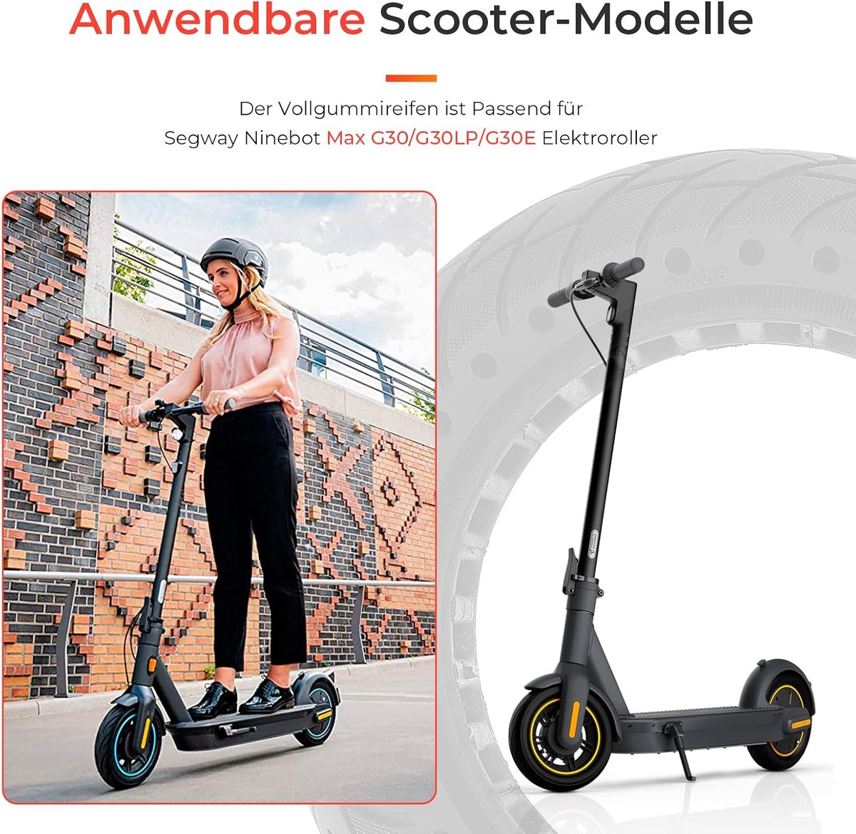 snelshoppen ulip volrubber banden 10 inch 10 x 2 5 voor elektrische scooter stevige en duurzame vervangbanden geschikt voor segway ninebot max g30