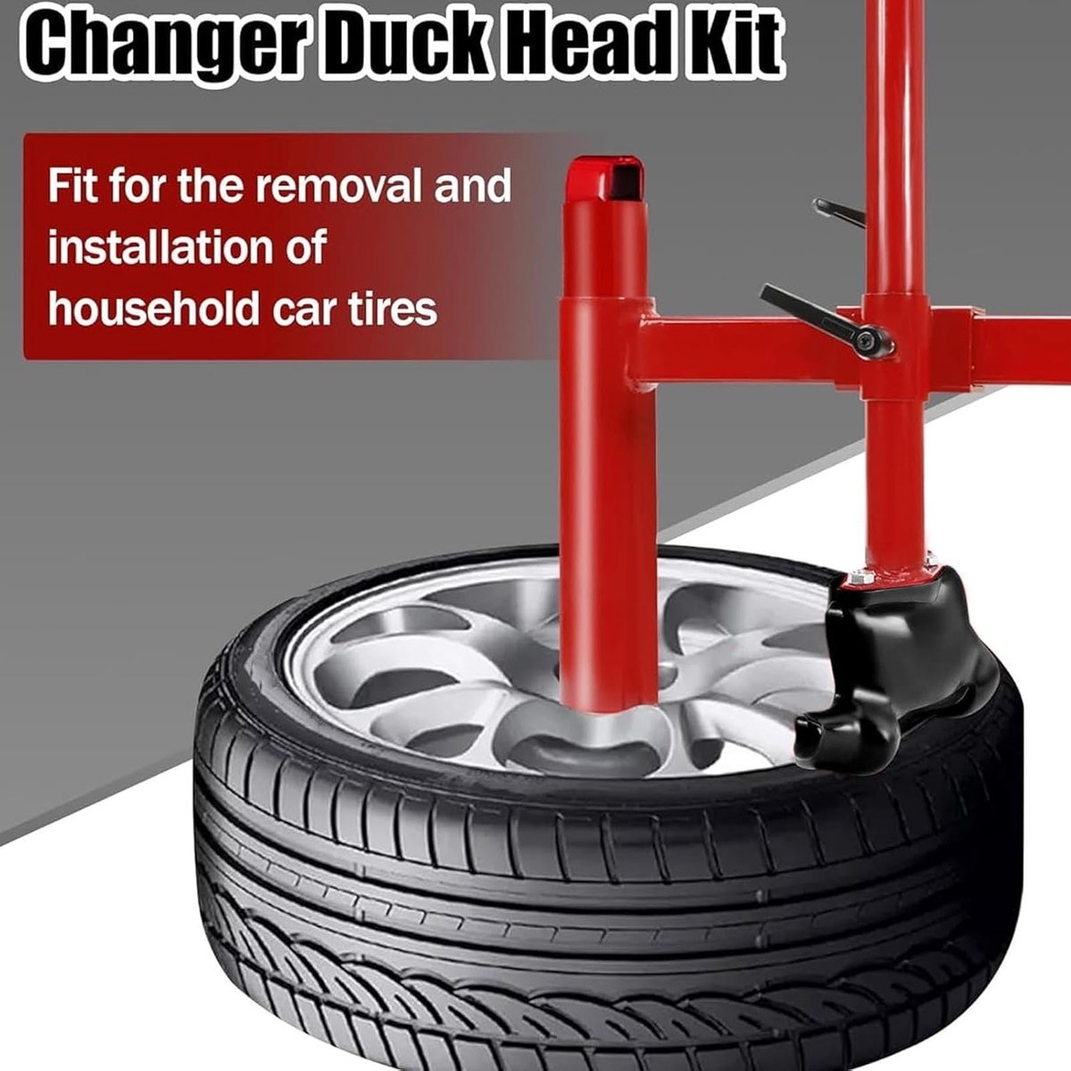SnelShoppen - Upgrade Handmatige Bandenwisselaar Duck Head Kit, Stalen Duck Head met Zilveren Conus, Geschikt voor de Meeste Auto Banden, Verbeterd De Buitenspeelvoertuigaccessoire kopen online