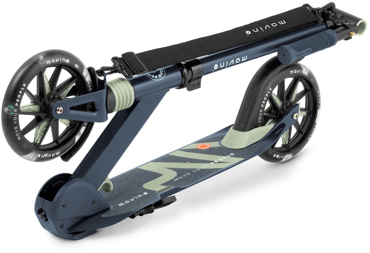 SnelShoppen - Vouwbare Step voor Kinderen en Volwassenen - Grote LED Wielen 180 mm - Verstelbaar Stuur - Tot 100 kg - City Light Petrol Blue Olive Step kopen online