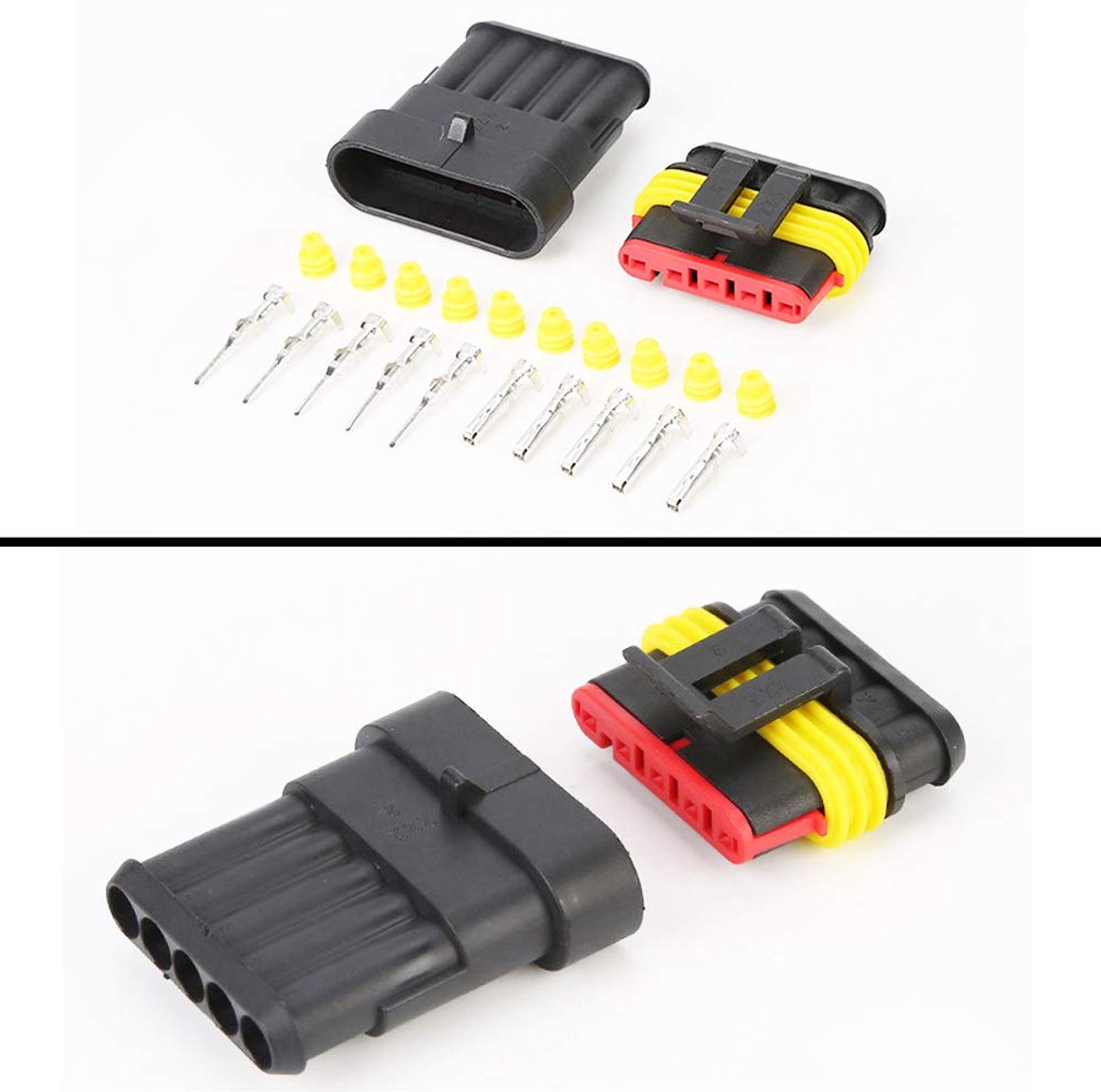snelshoppen waterproof car cable connector 5 pin 8 stuks elektrische terminal voor auto motor scooter boot truck quad trike geschikt voo