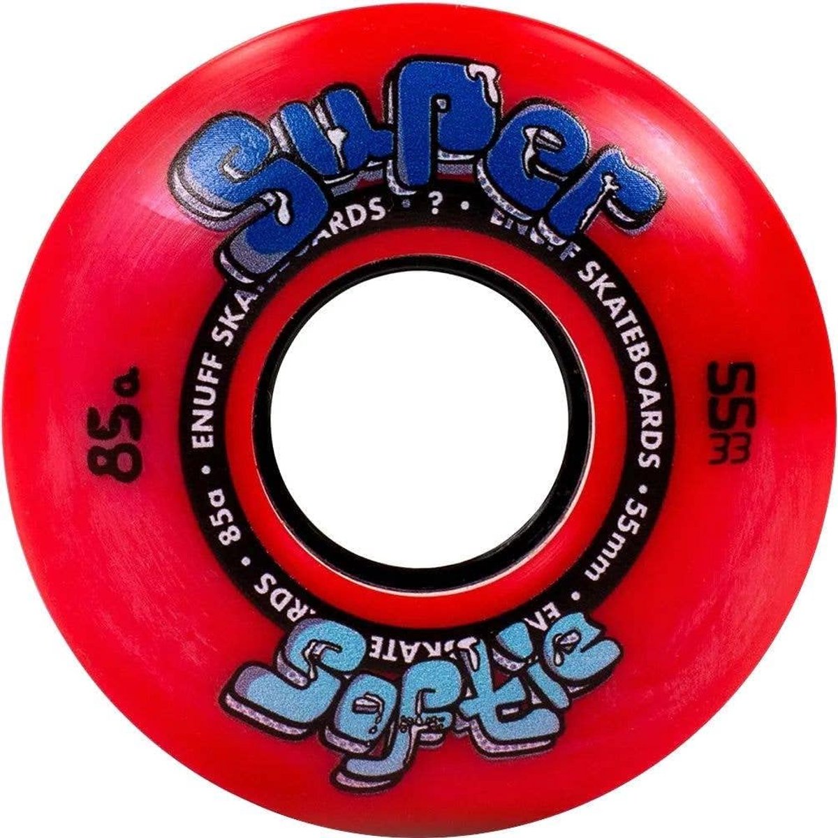 Softie Wielen - Skateboard Wielen - Comfortabel Rijden - Ultrazacht Composiet - 55 mm - Rood Skateonderdeel kopen online