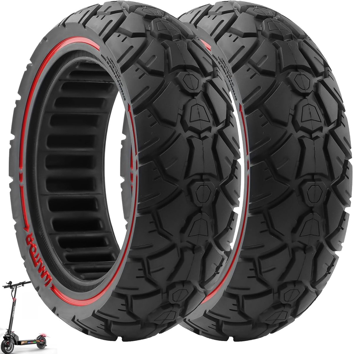 Solid banden 10x2.7-2.75 - vervangingsbanden - voor diverse elektrische scooters - verhoogde grip en stabiliteit - ShopVlot Autoband kopen online