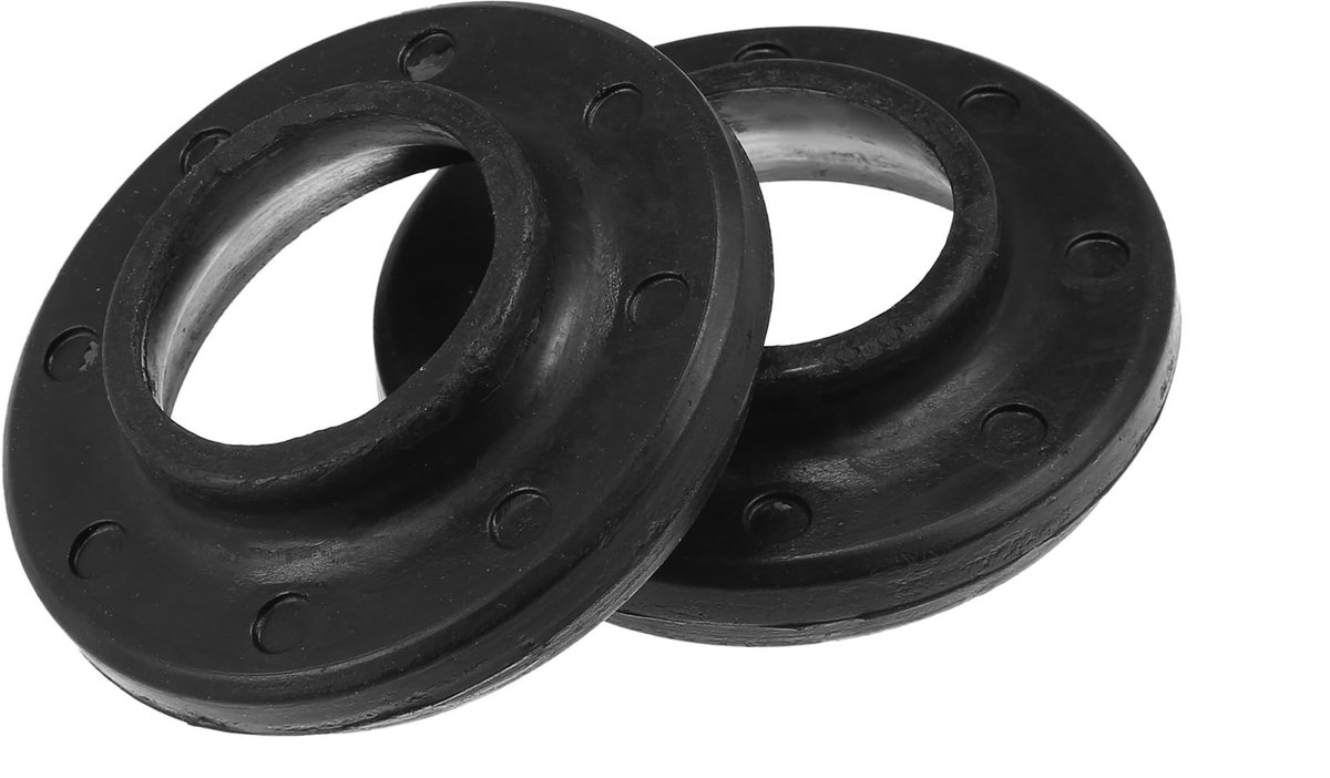 solidchoice 2 stuks voorste bovenste schroefveerisolatoren rubber zwart