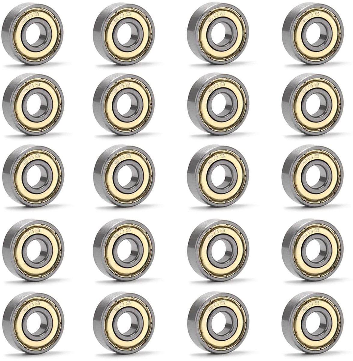 solidchoice 20 stuks 608 zz kogelgelagerde lagers voor diverse toepassingen