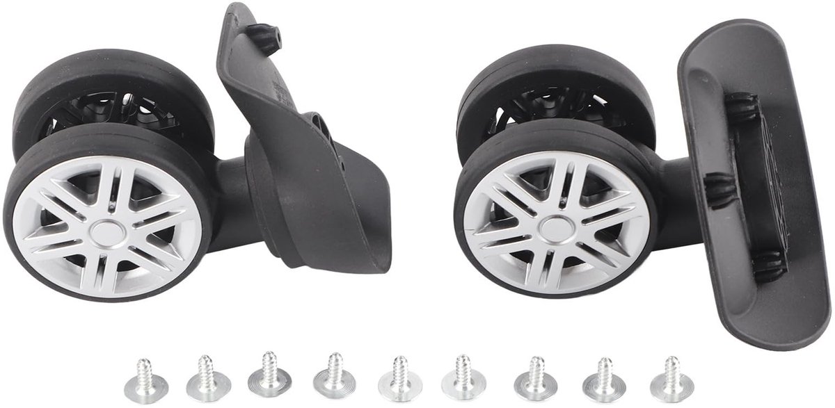 Solidchoice - Mute Dubbele Rij Grote Wielen voor Kofferaccessoires - Rustig en Gemakkelijk te Installeren Skateonderdeel kopen online