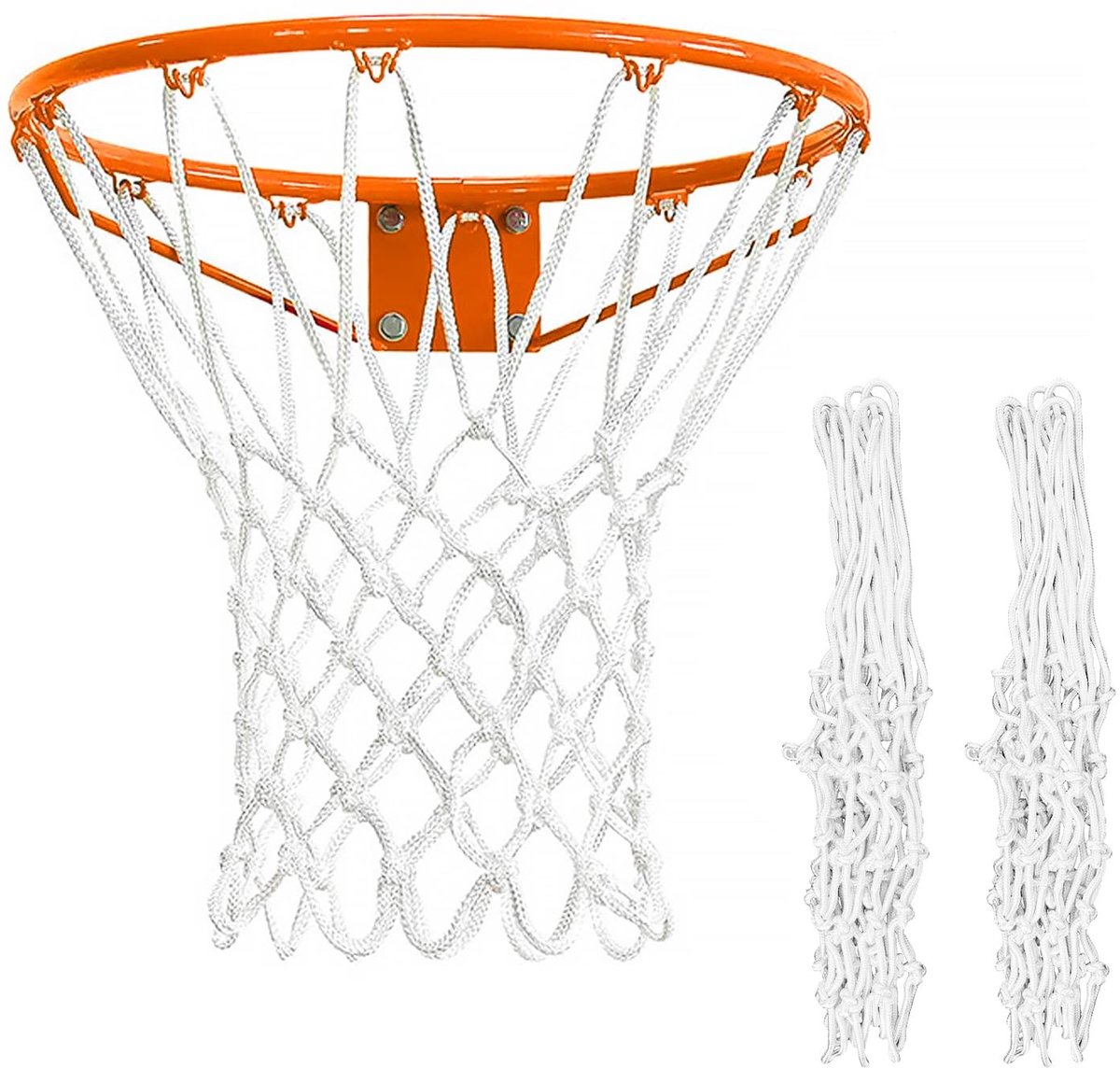 Solidchoice - Set van 2 Vervangende Basketbalnetten voor Standaard Hoops Skateonderdeel kopen online
