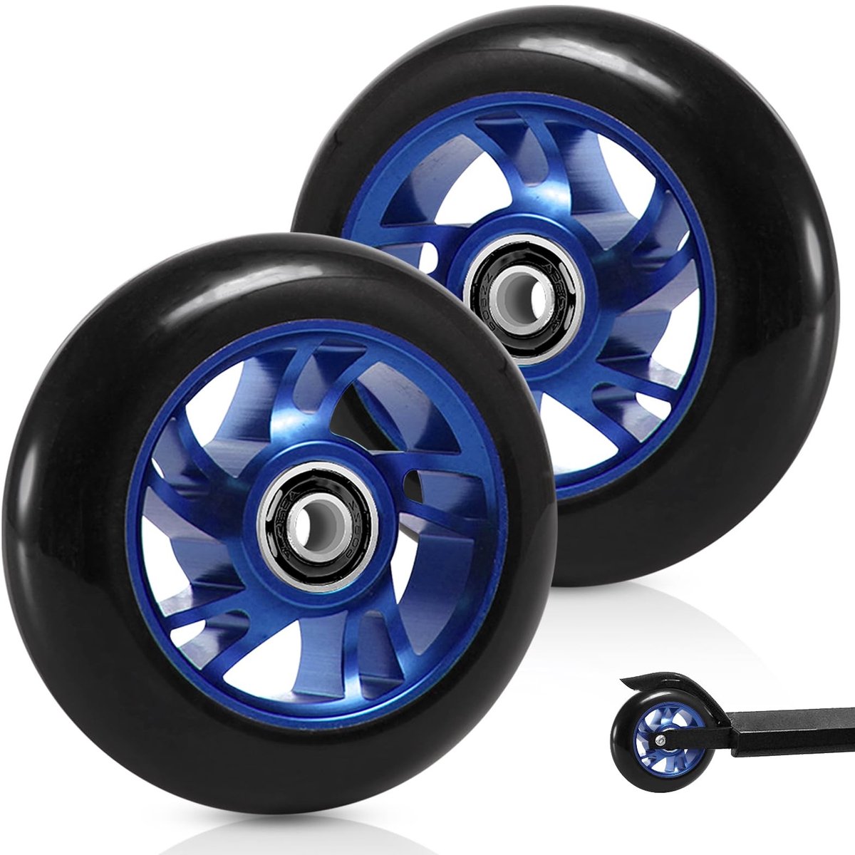 Solidchoice - Set van 2 Vervangwielen 100 mm voor Freestyle Scooter Skateonderdeel kopen online