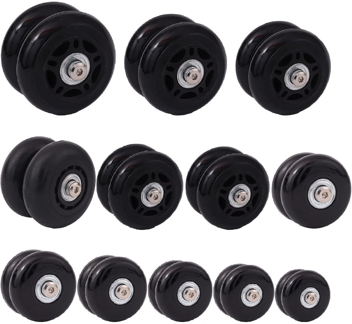Solidchoice - Set van 2 Vervangwielen voor Koffers en Trolleys Skateonderdeel kopen online