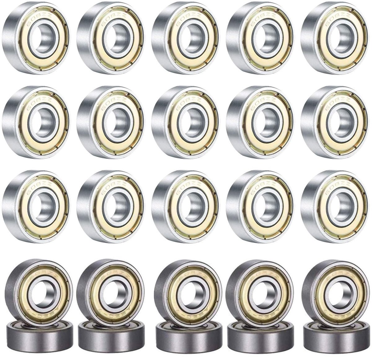 solidchoice set van 20 bal bearings voor skateboards