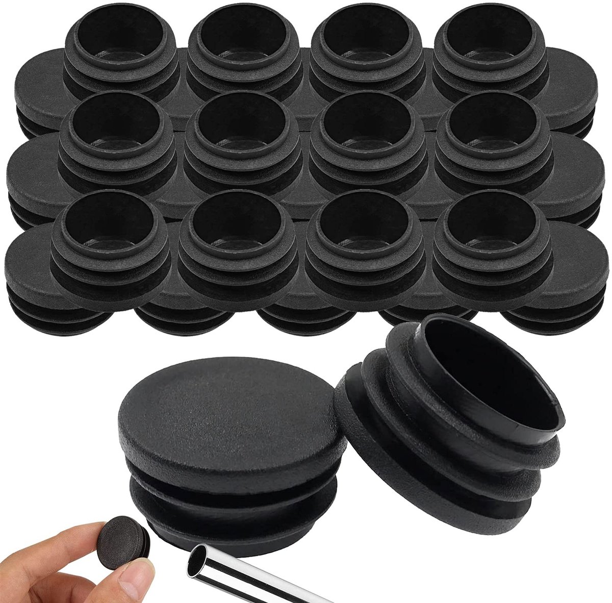 Solidchoice - Set van 30 Ronde Tube Stops voor Meubilair en Stangen Skateonderdeel kopen online