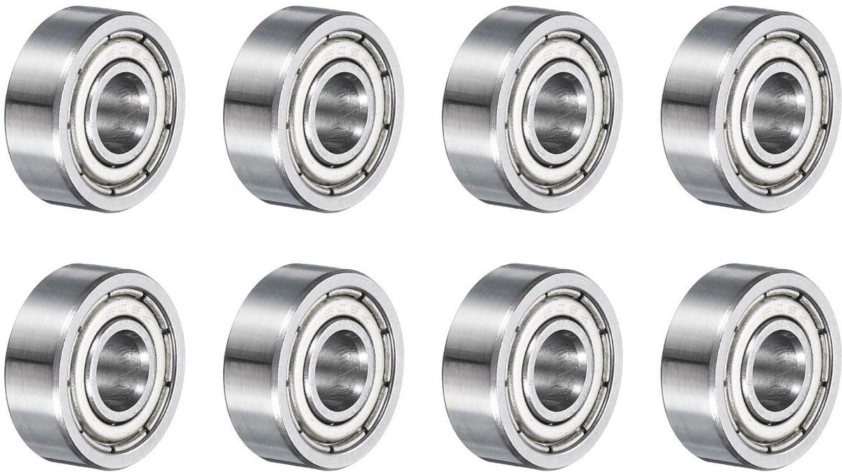 solidchoice set van 8 sealed bal bearings 5x14x5mm van koolstofstaal