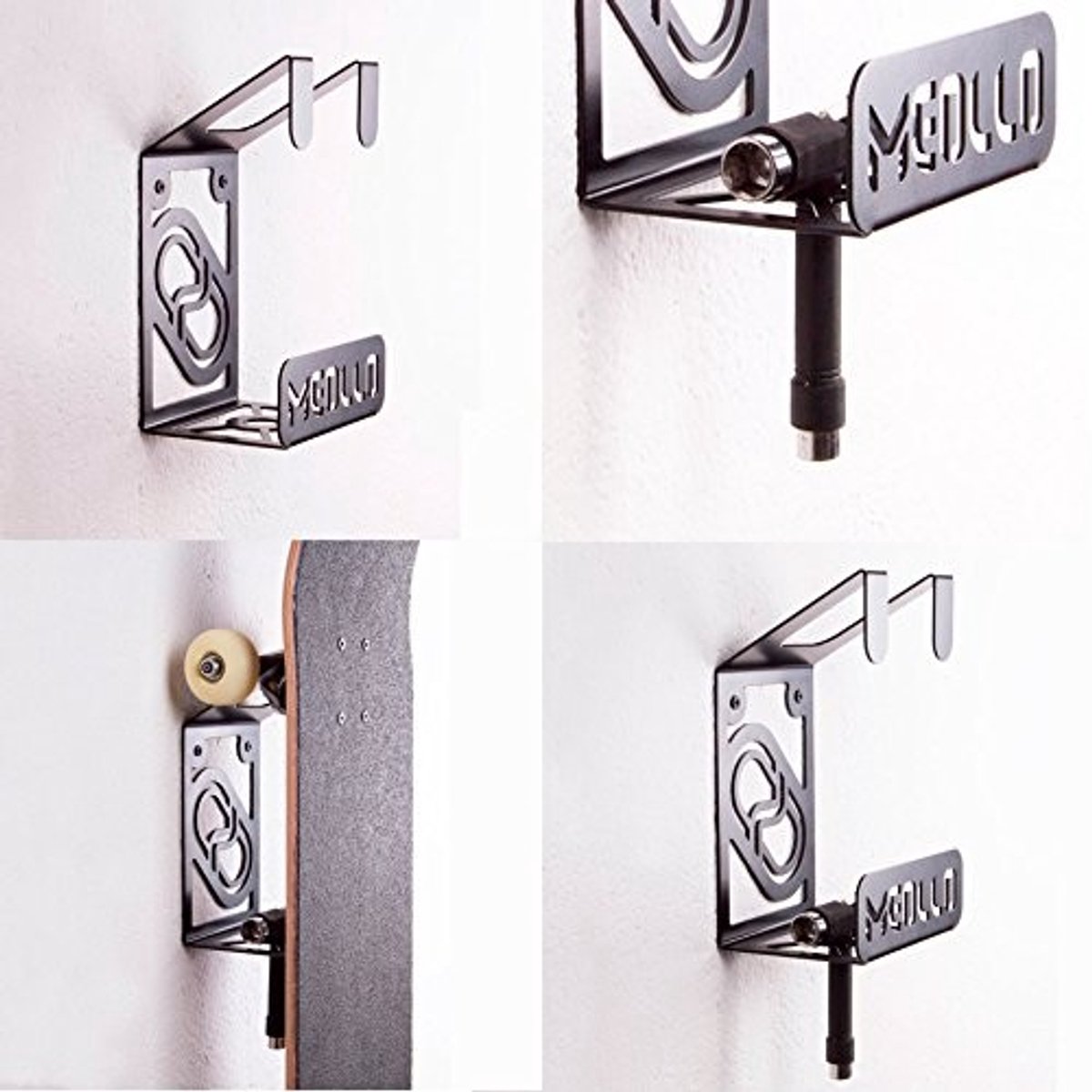 solidchoice skateboardrek van 100 staal zwart