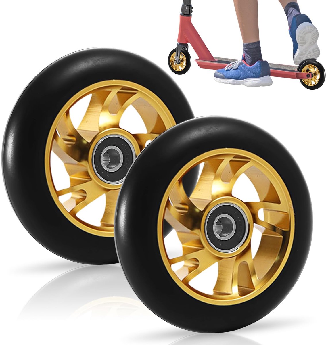 solidchoice vervangwielen voor scooters set van 2