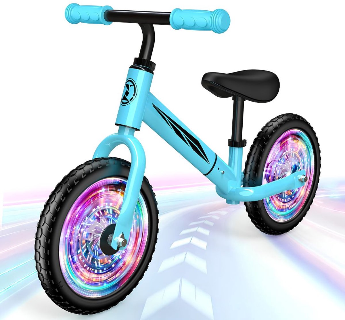 sp loopfiets loopauto comfortabele luchtbanden blauw 44cm x 18cm x 32cm