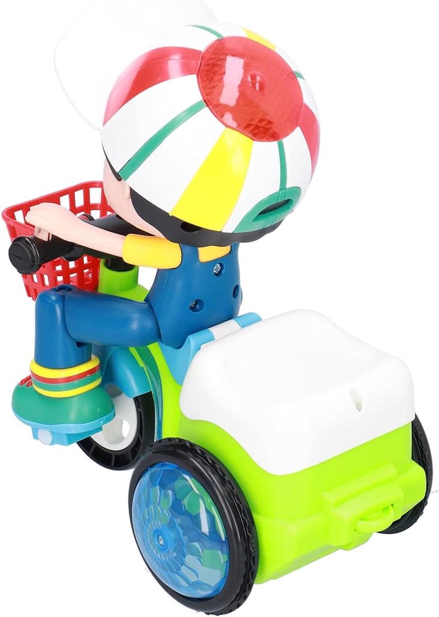 Speelgoed Driewieler - Stunt driewieler - Kinderen vermaken - Dynamisch lichtgeluid - 18 x 17 x 12 cm - Multicolor Driewieler kopen online