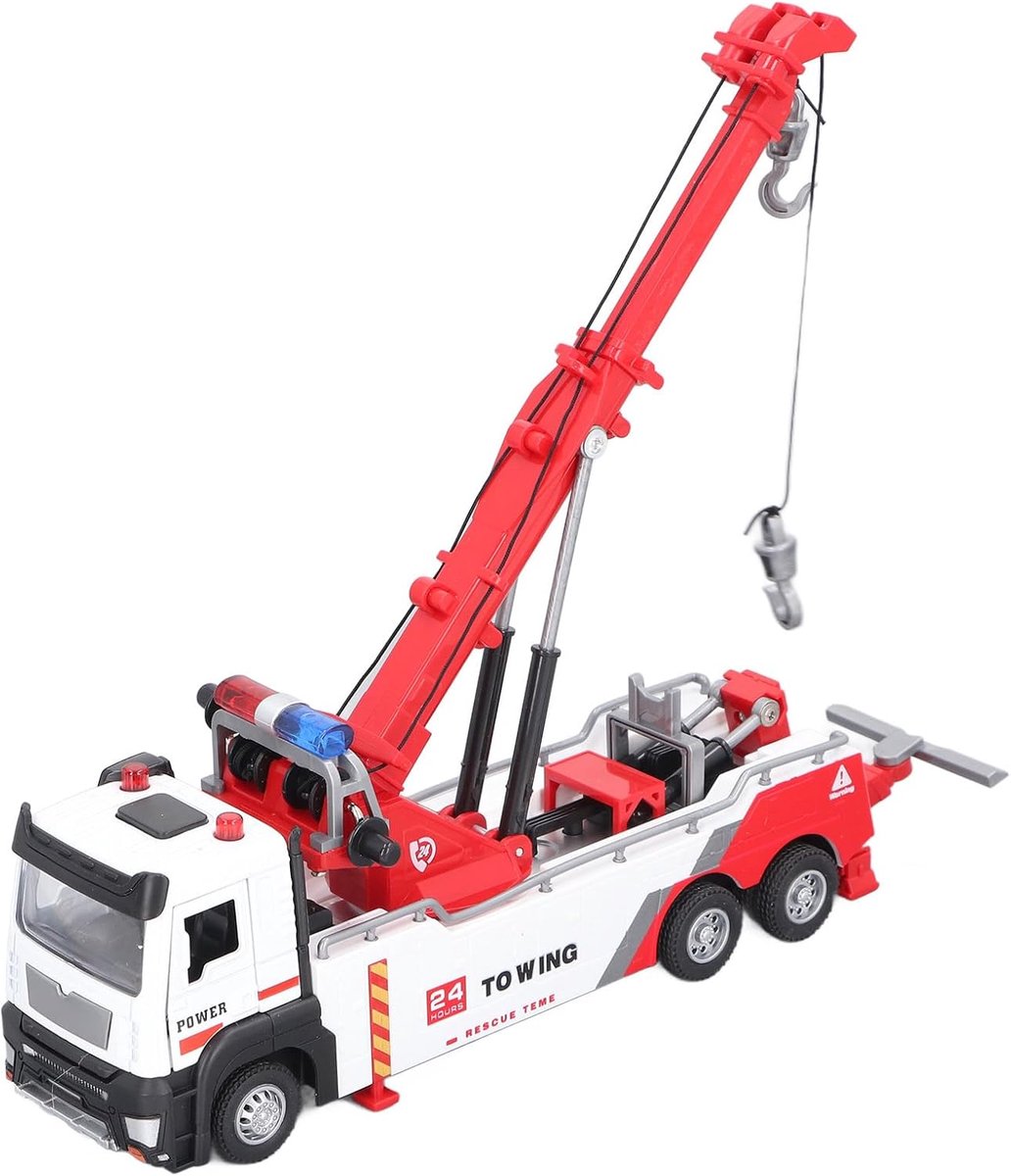 speelgoedkraan bouwvoertuig model kinderen spelen 360 graden draaibare arm 25 x 13 x 12 cm