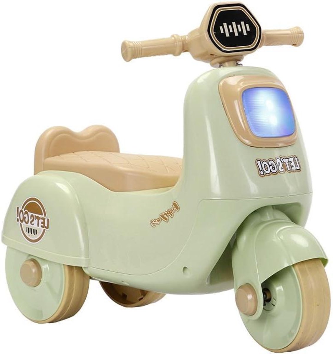 Speelgoedmotorfiets Driewieler - Wipfiets Kinderen - Actief Spelen - Muziek en Lichtjes - 10 x 10 x 10 mm - Groen Driewieler kopen online