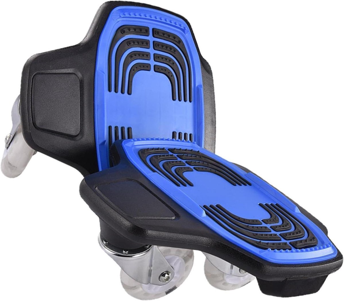 split skateboard drift skates vrije beweging lage geluidswielen 24x26cm blauw
