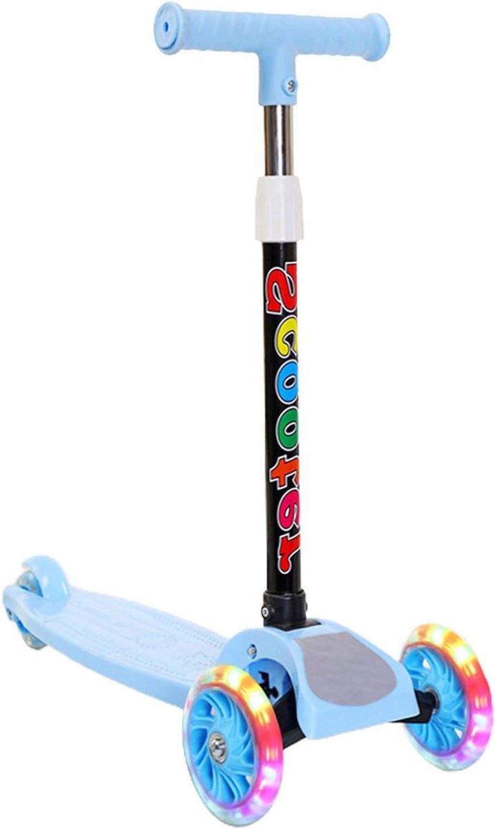 Step met 3 wielen - Kinderscooter driewieler - Buitenspelen leren - Verbreed wielontwerp - 63 tot 73 cm - Blauw Driewieler kopen online