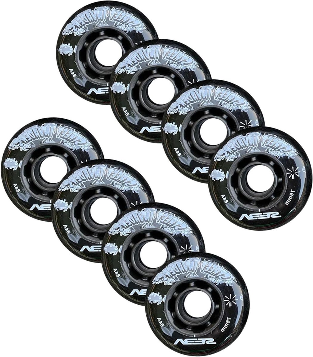 stepwielen set vervangende wielen skaters buiten duurzaam pu materiaal 4 stuks blauw