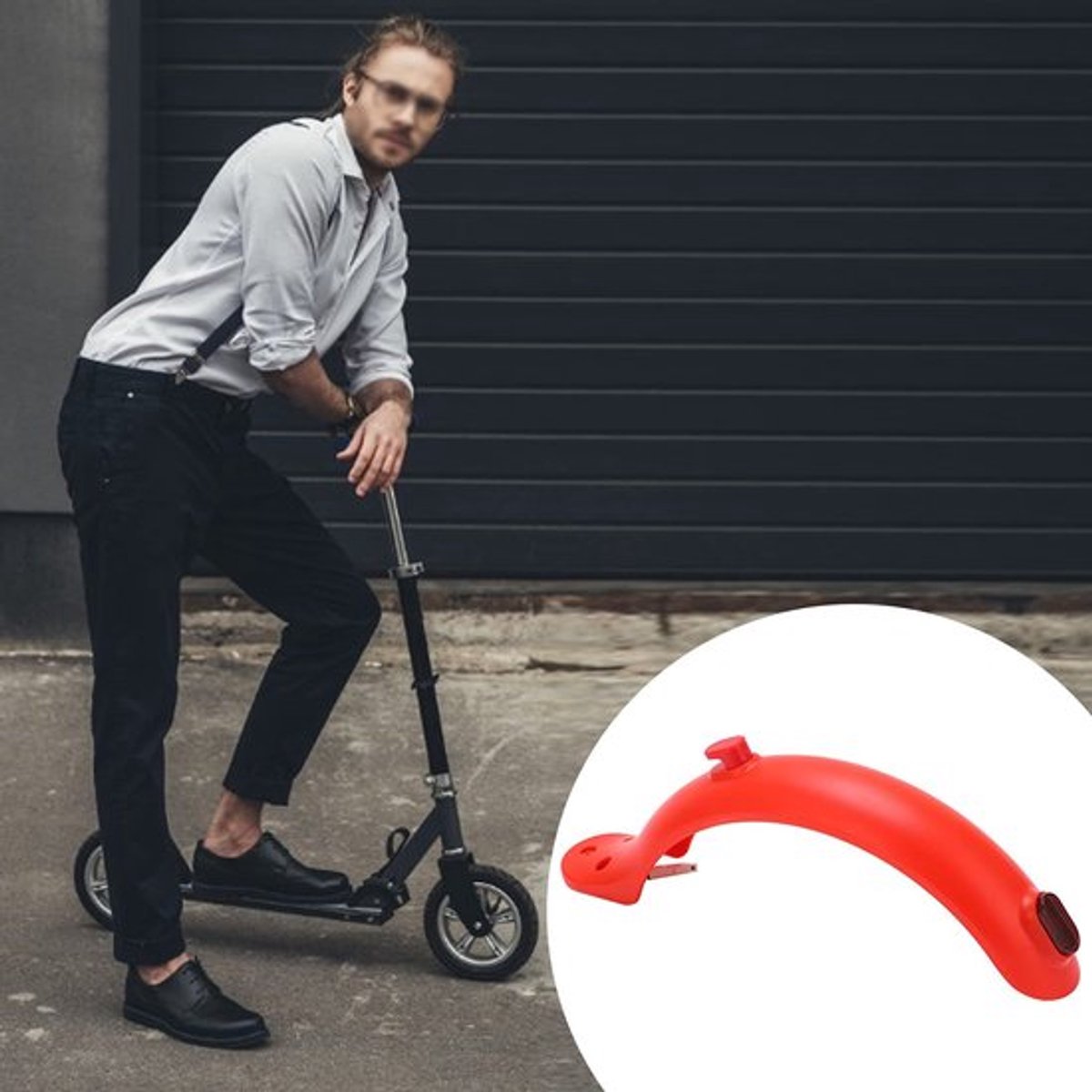 store 7 elektrische step achterspatbord compact en duurzaam