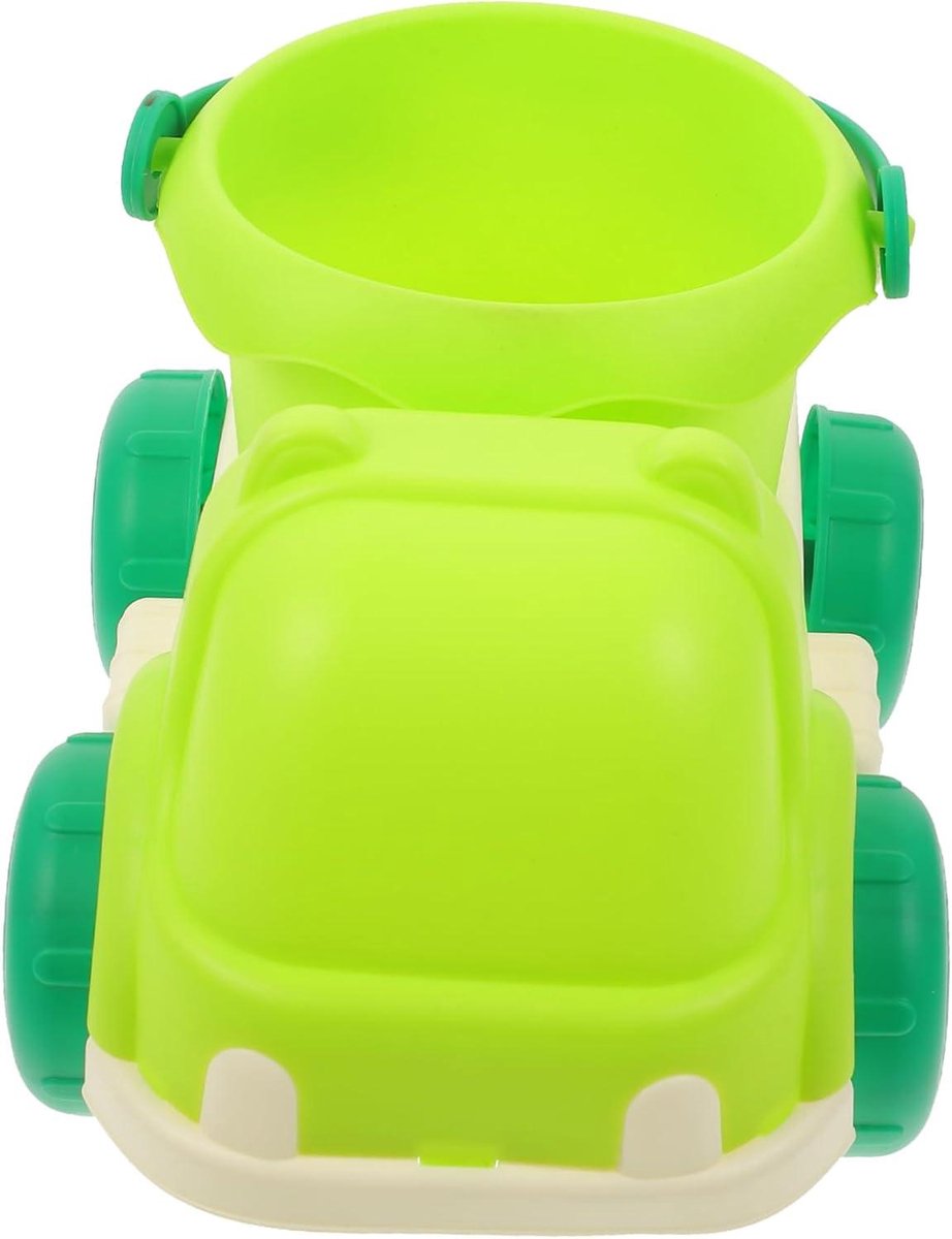 Strandwagen Speelgoed - Zandauto Emmer - Zomerse Activiteiten - Afneembare Emmer - 23 x 15 x 13.5 cm - Groen Speelgoedkruiwagen kopen online