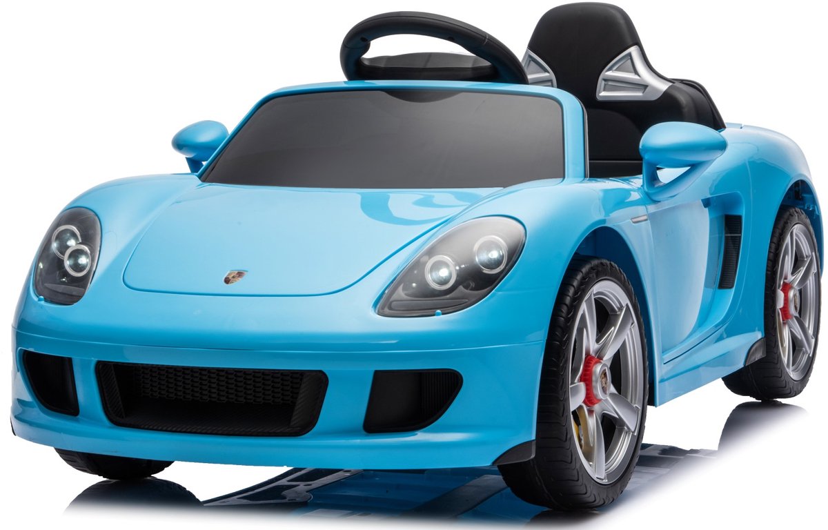 SUN BABY Porsche Carrera GT Elektrische Kinderauto Accuvoertuig 12V - Afstandsbediening, MP3, Openende Deuren - Blauw Speelgoedaccuvoertuig kopen online